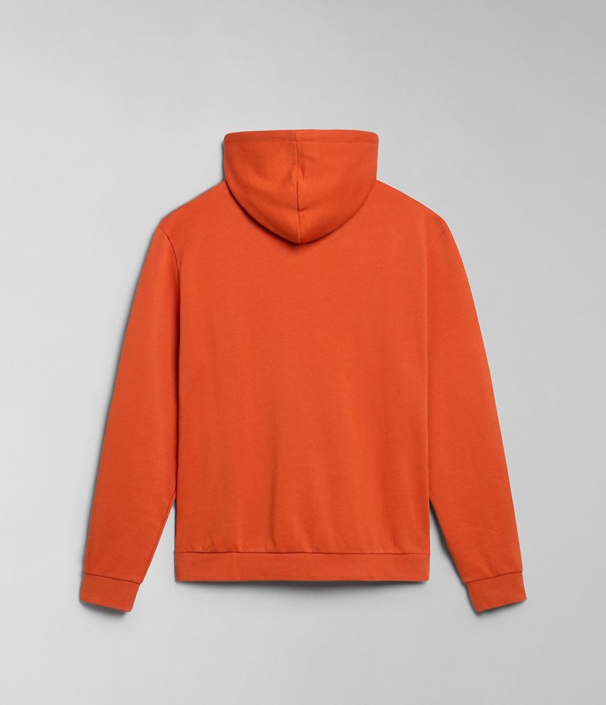 Bluza z Kapturem Męskie Napapijri Aylmer Hoodie Pomarańczowe | EQDMW0817