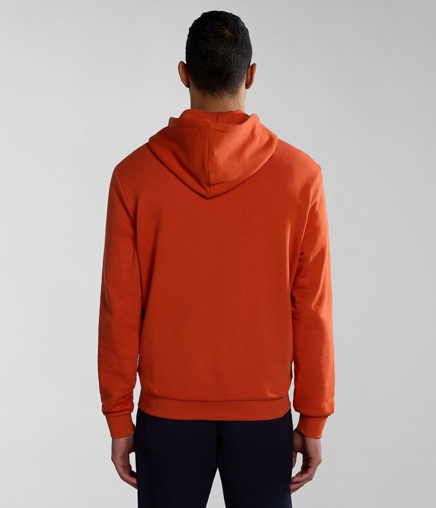 Bluza z Kapturem Męskie Napapijri Aylmer Hoodie Pomarańczowe | EQDMW0817