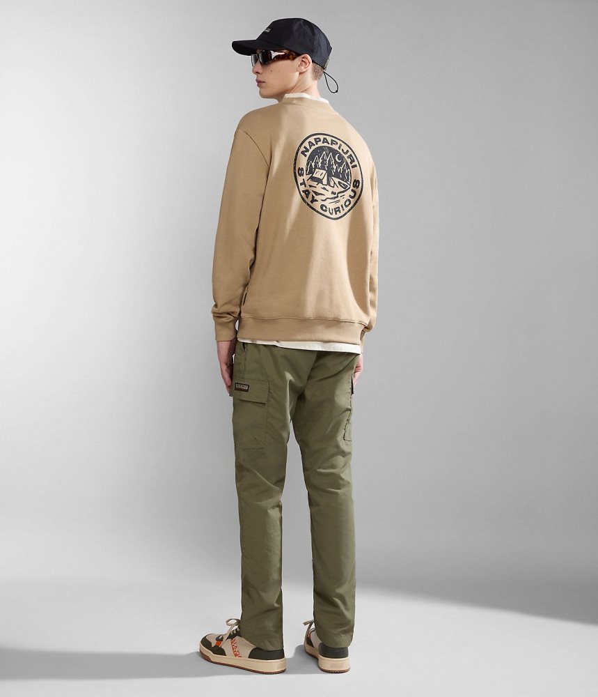 Bluzy Damskie Napapijri Faber Sweatshirt Beżowe | LFOBW9184
