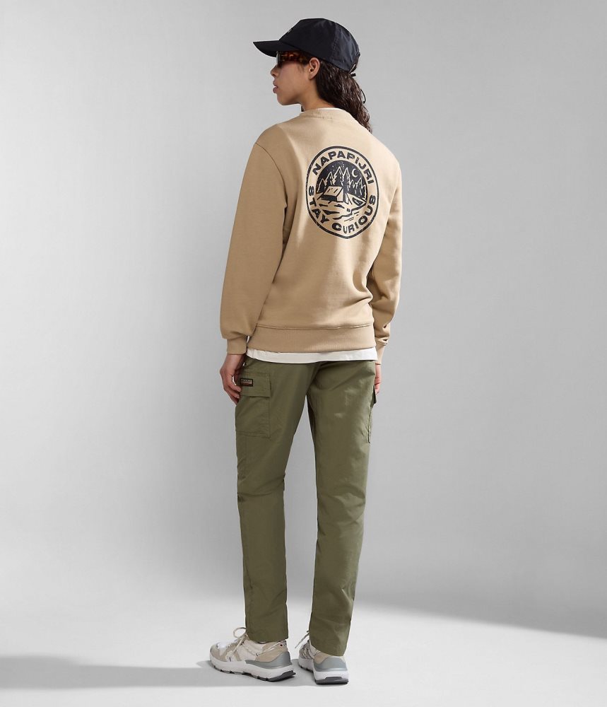 Bluzy Damskie Napapijri Faber Sweatshirt Beżowe | LFOBW9184