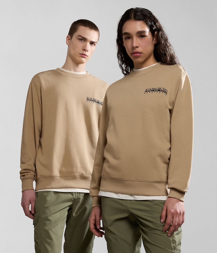 Bluzy Damskie Napapijri Faber Sweatshirt Beżowe | LFOBW9184