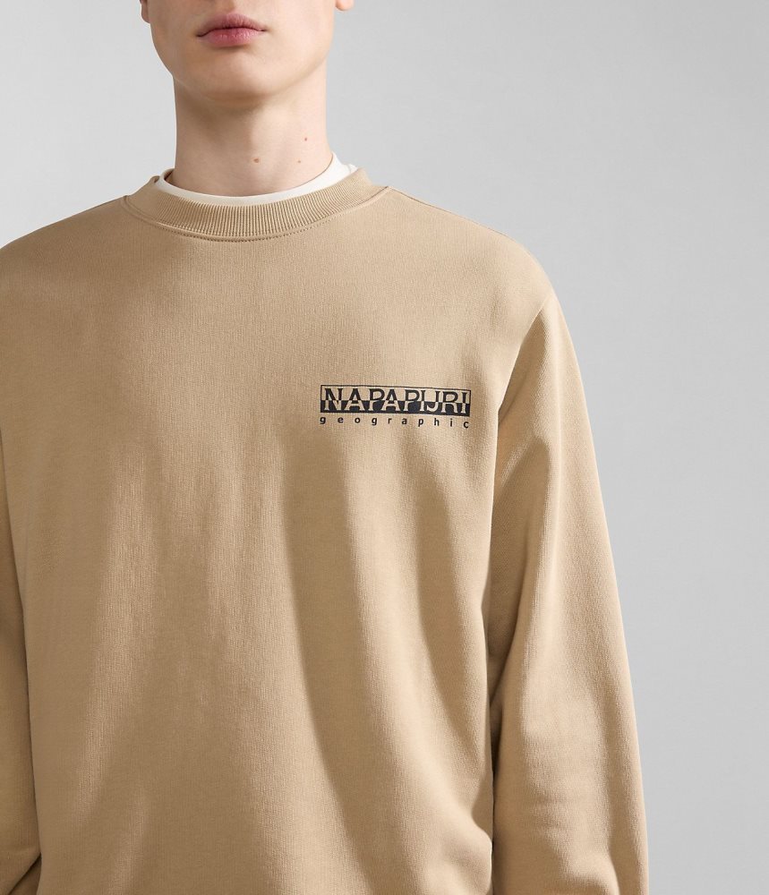 Bluzy Damskie Napapijri Faber Sweatshirt Beżowe | LFOBW9184