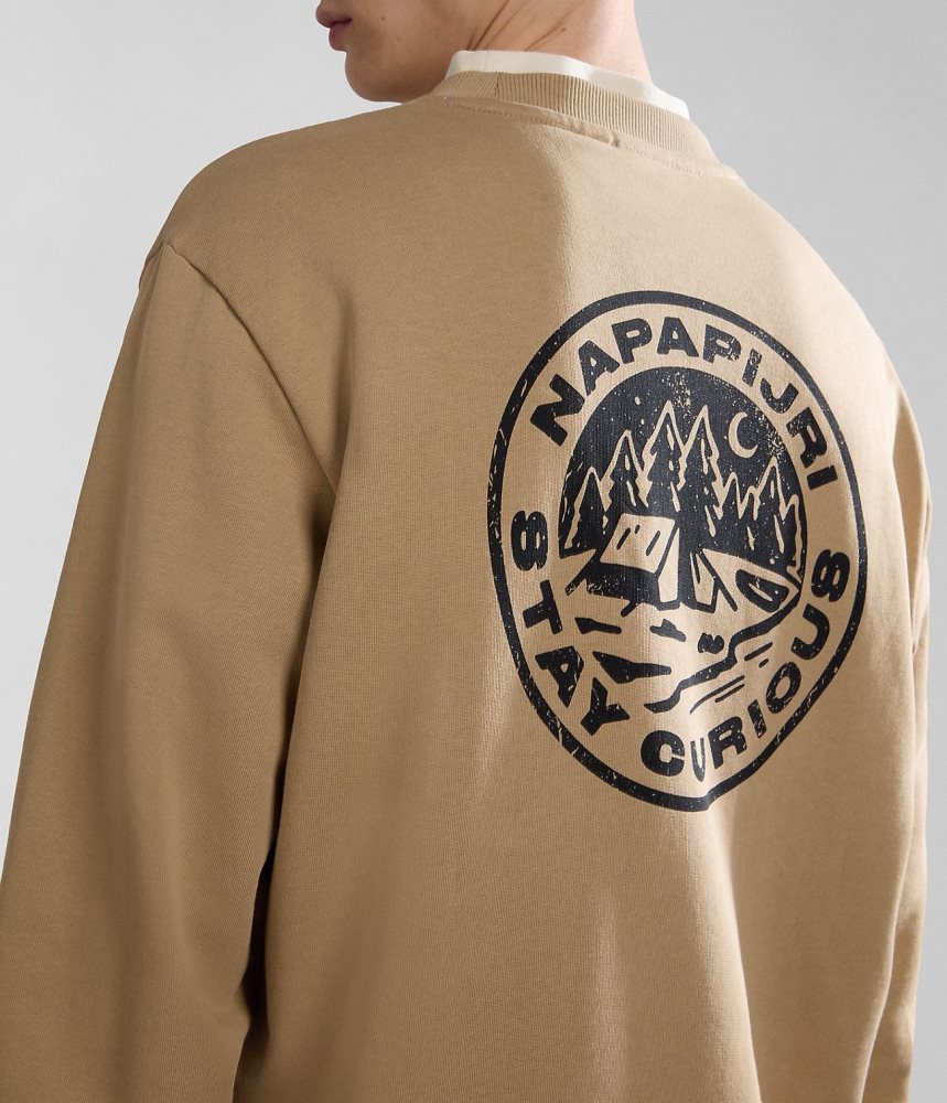 Bluzy Damskie Napapijri Faber Sweatshirt Beżowe | LFOBW9184