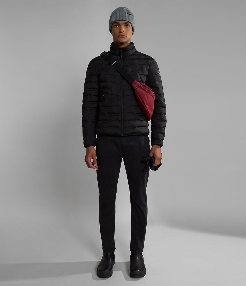 Kurtka Puffer Męskie Napapijri Alvar Reversible Puffer Jacket Czarne | UEXWY9143