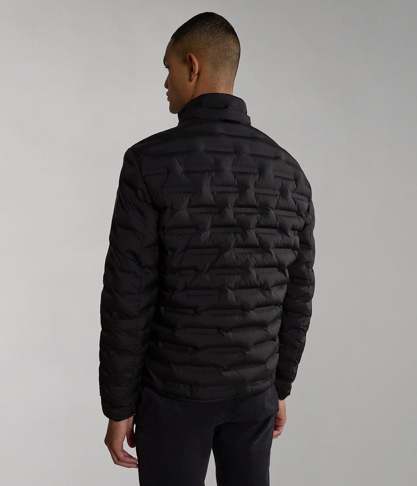 Kurtka Puffer Męskie Napapijri Alvar Reversible Puffer Jacket Czarne | UEXWY9143