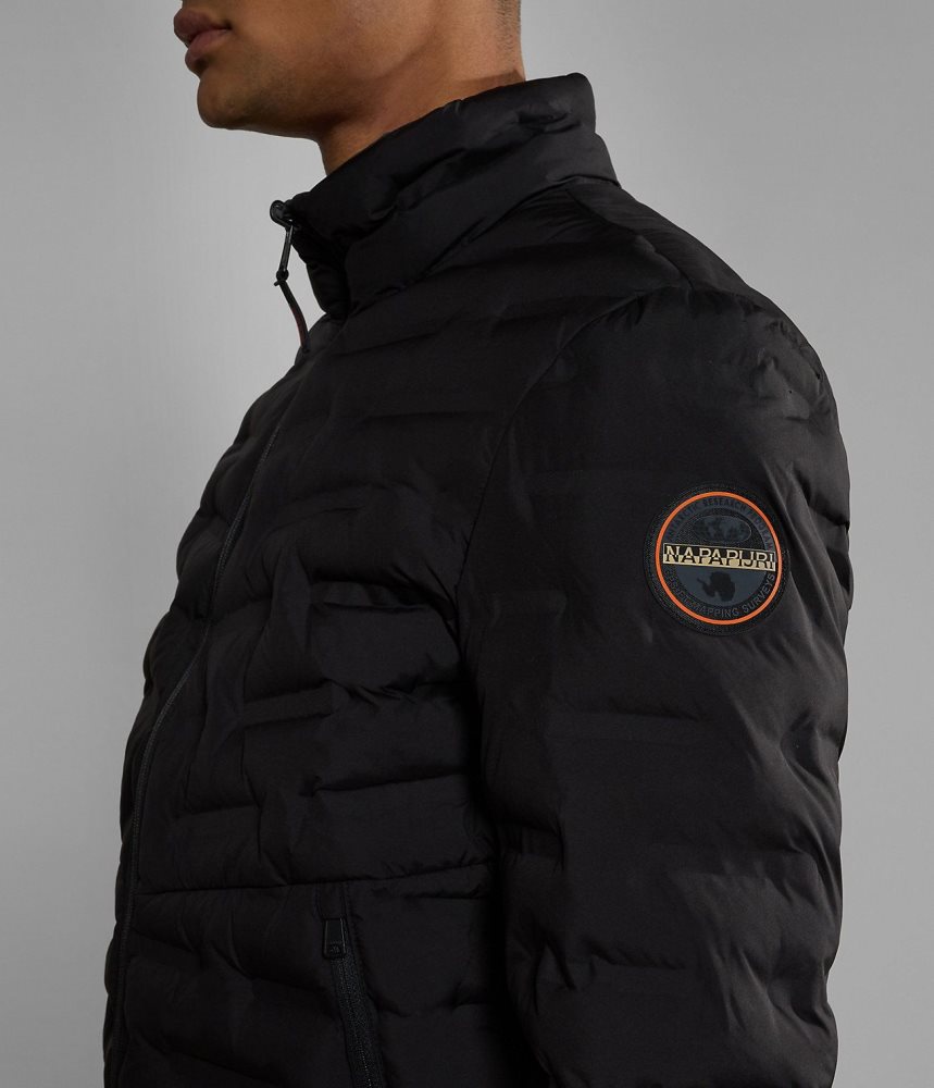 Kurtka Puffer Męskie Napapijri Alvar Reversible Puffer Jacket Czarne | UEXWY9143