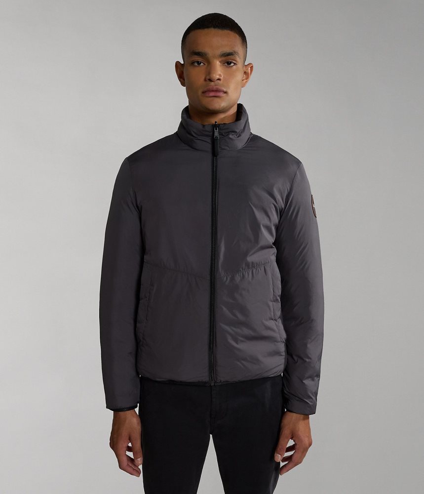Kurtka Puffer Męskie Napapijri Alvar Reversible Puffer Jacket Czarne | UEXWY9143