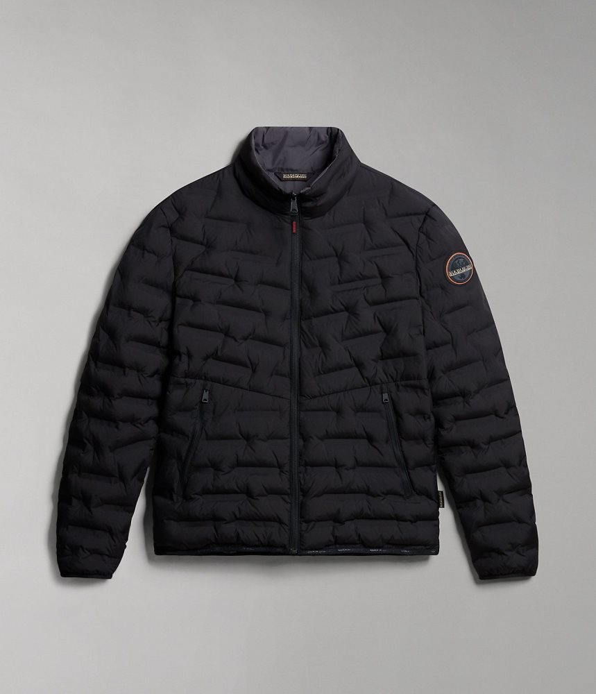 Kurtka Puffer Męskie Napapijri Alvar Reversible Puffer Jacket Czarne | UEXWY9143