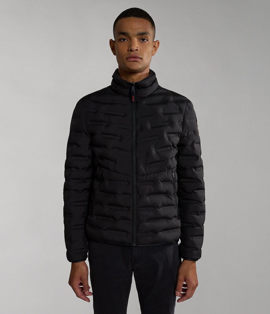 Kurtka Puffer Męskie Napapijri Alvar Reversible Puffer Jacket Czarne | UEXWY9143