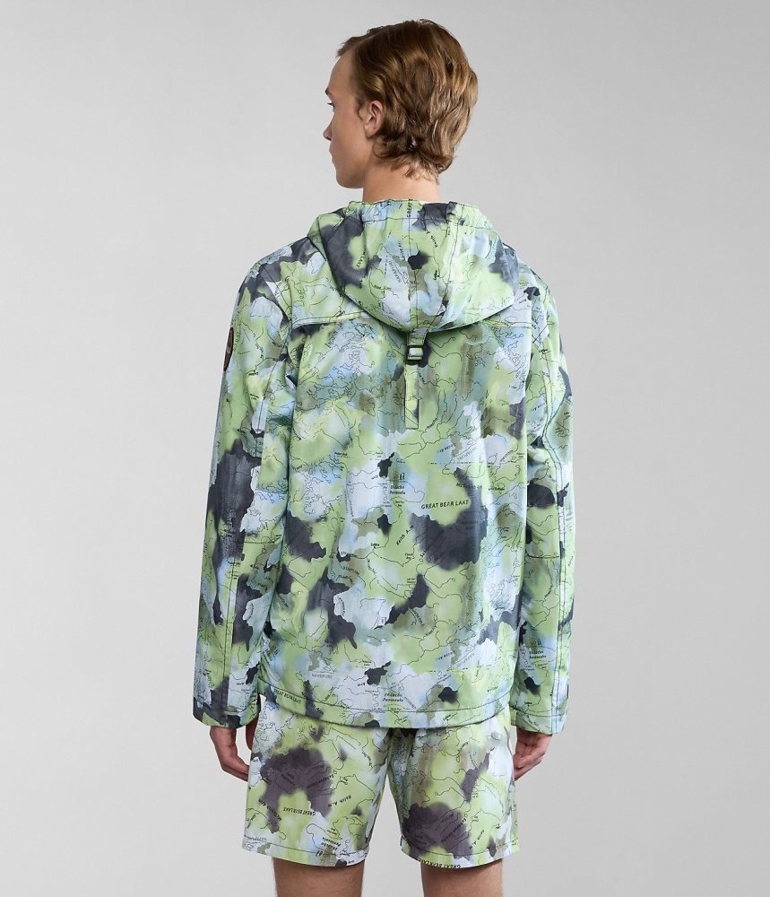 Wiatrówka Męskie Napapijri Rainforest Open Summer Print Jacket Multicolour | AXIBP1376