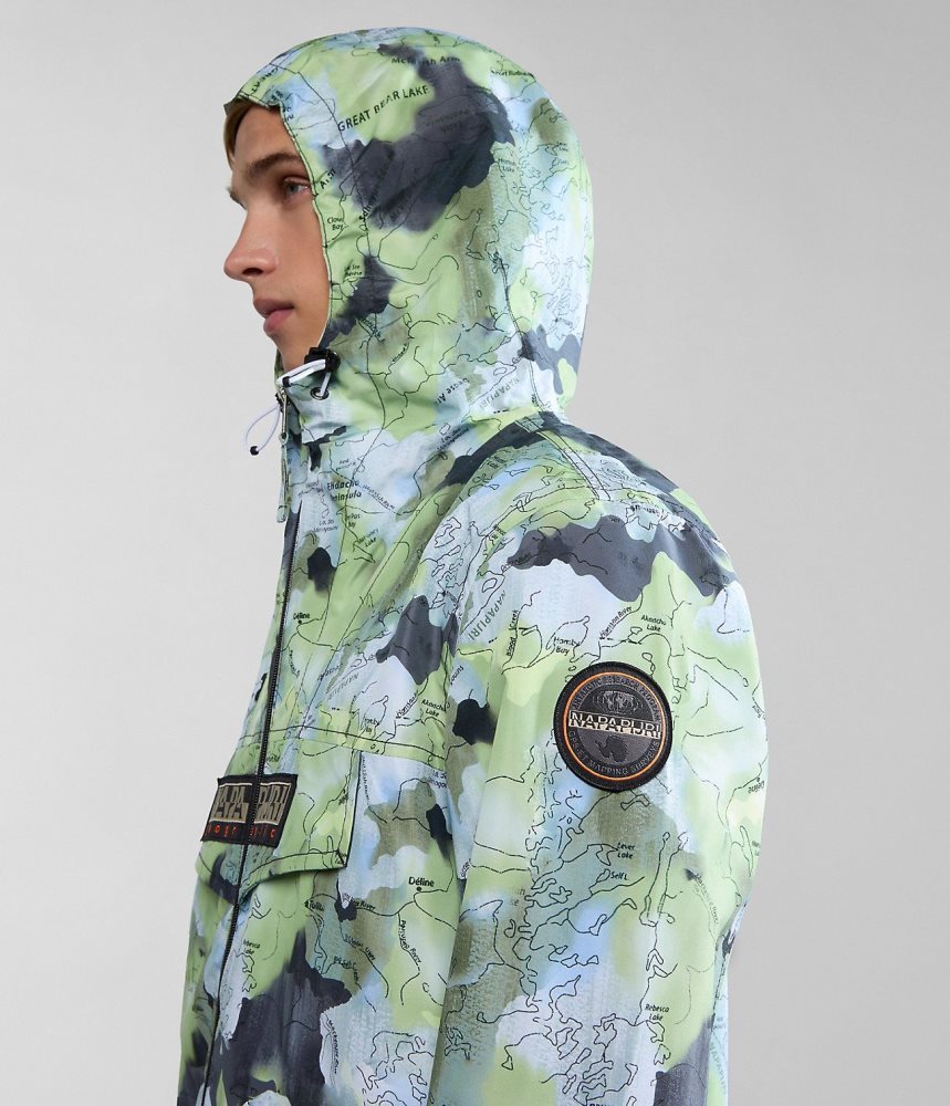 Wiatrówka Męskie Napapijri Rainforest Open Summer Print Jacket Multicolour | AXIBP1376
